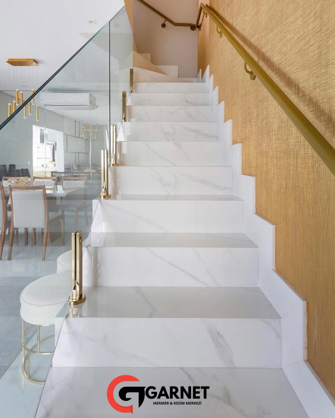 Garnet Mermer Introduces Durable and Elegant Marble Stair Treads