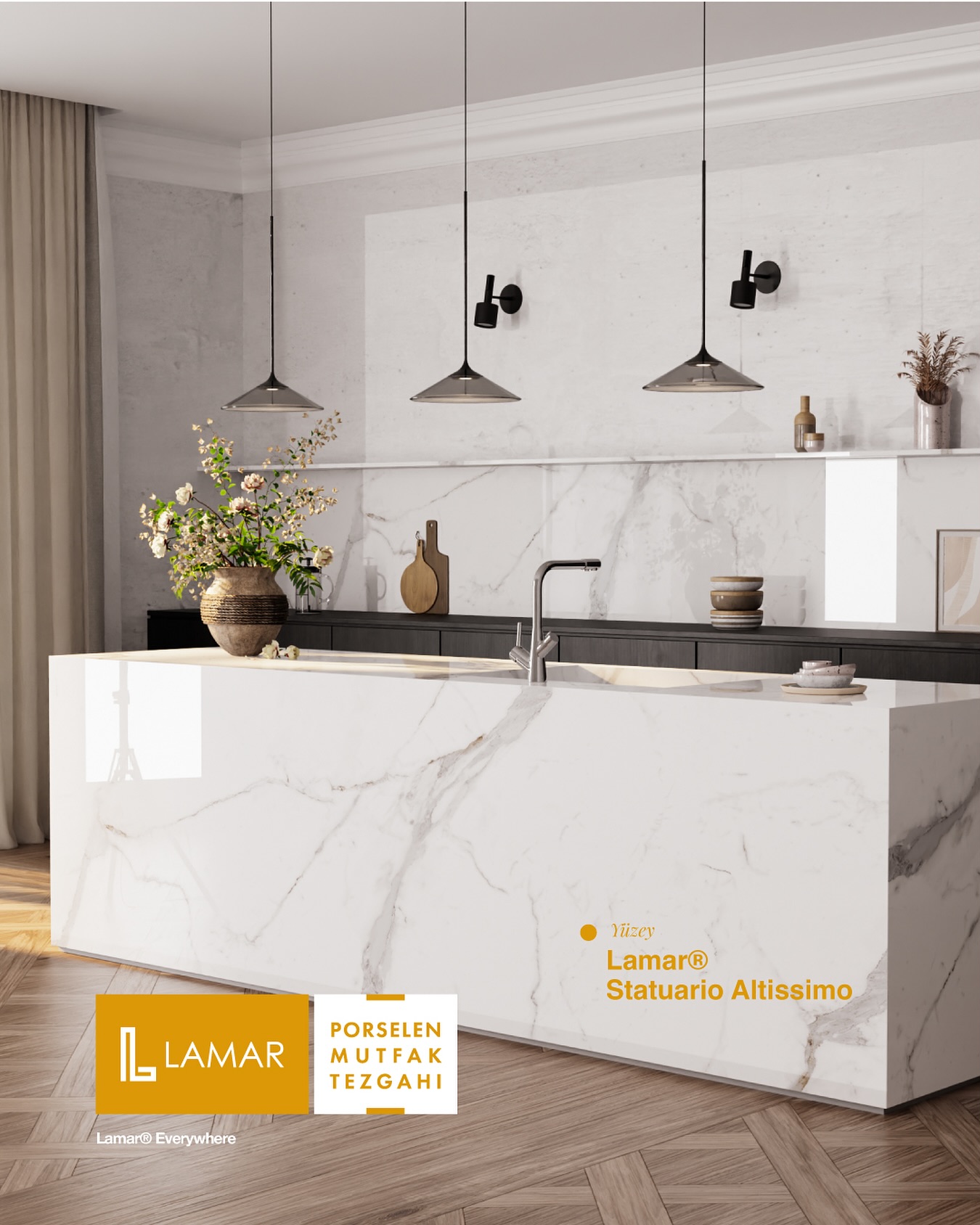 Lamar Porselen Offers Unique Porcelain Countertops for Enhanced Living Spaces