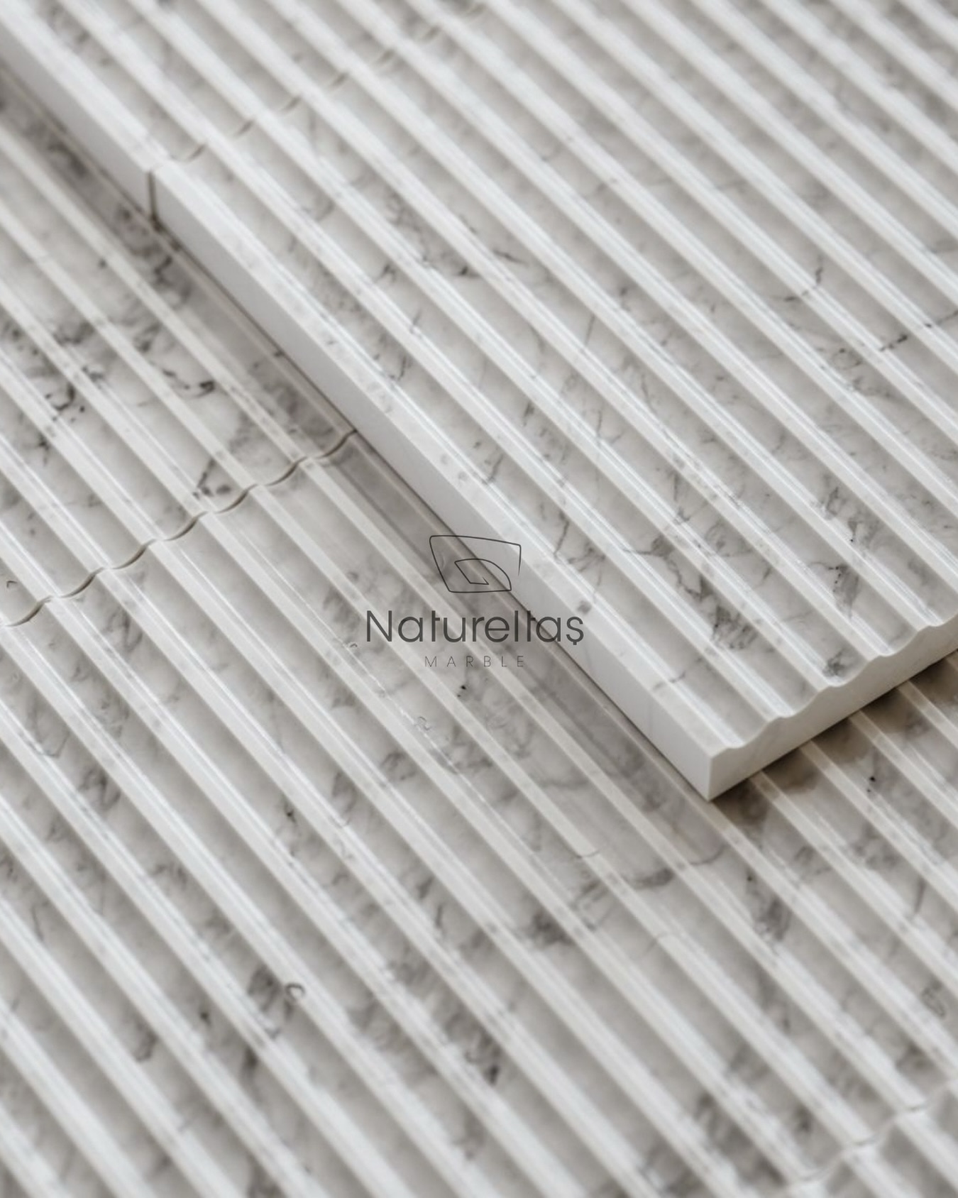 Natureltaş Unveils New 'W Soft Flute Texture Cut' Collection for Marble Design