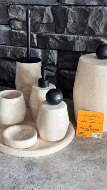 Polen Stone Unveils Stylish Bathroom Set Featuring Natural Travertine